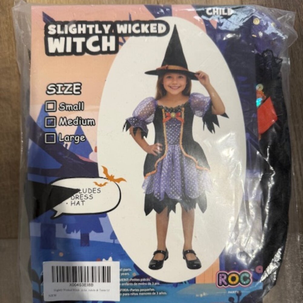 NEW Slightly Wicked Witch Costume Child Medium